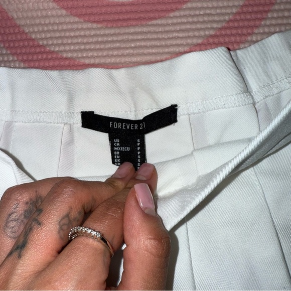 Forever 21 White Skater Skirt with Black Stripes - Picture 8 of 11